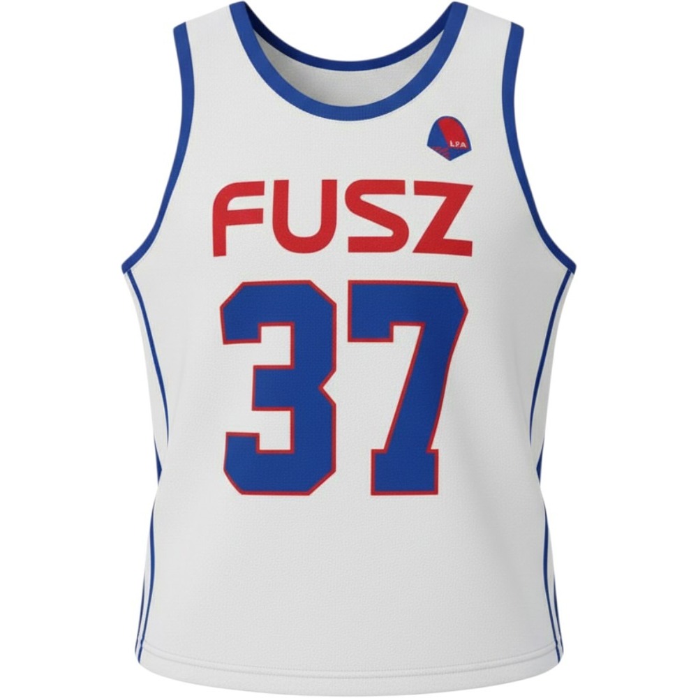 Lou Fusz Athletic LFA Reversible Soccer Jersey Tank Top XL Blue White #37 Mesh